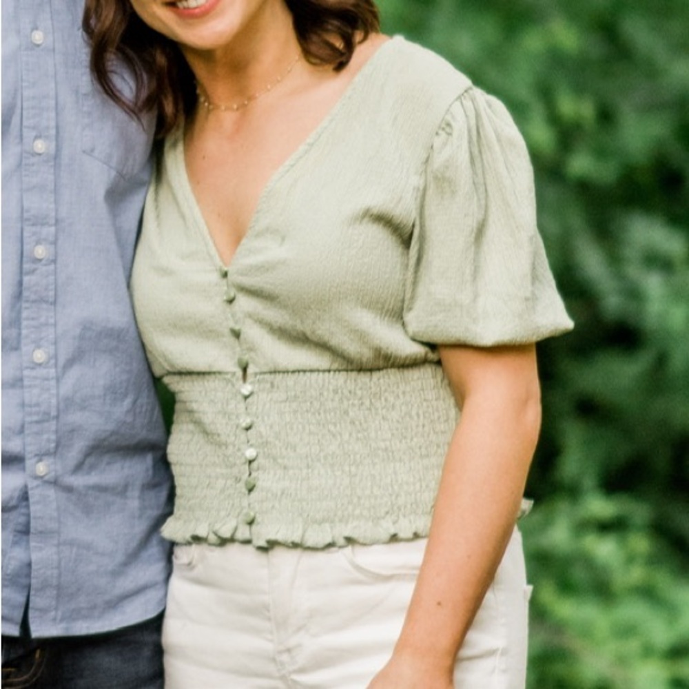 Green blouse